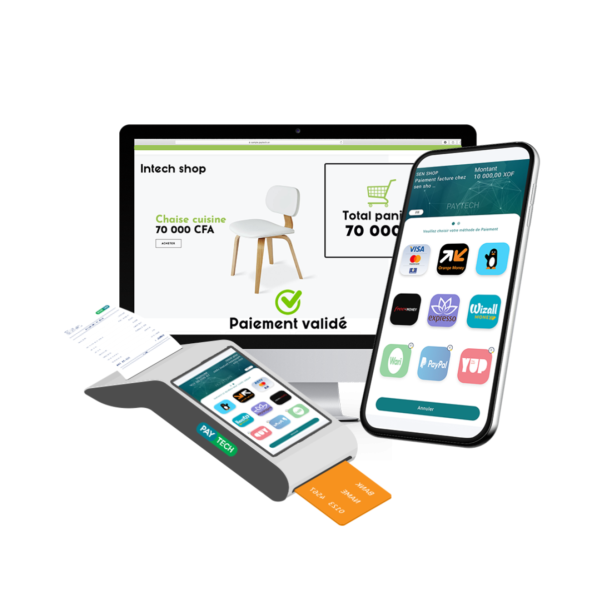 je vous gère vos paiement de ligne de votre site web 
